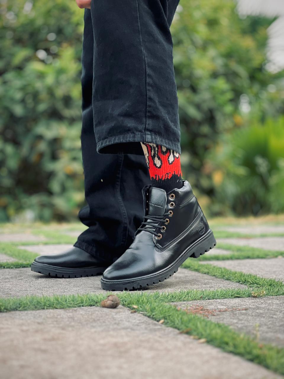 Classic Black Leather Boots – Premium Street Edition