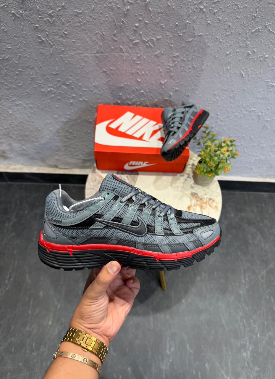 Nike P-6000 – Cool Grey / University Red / Anthracite