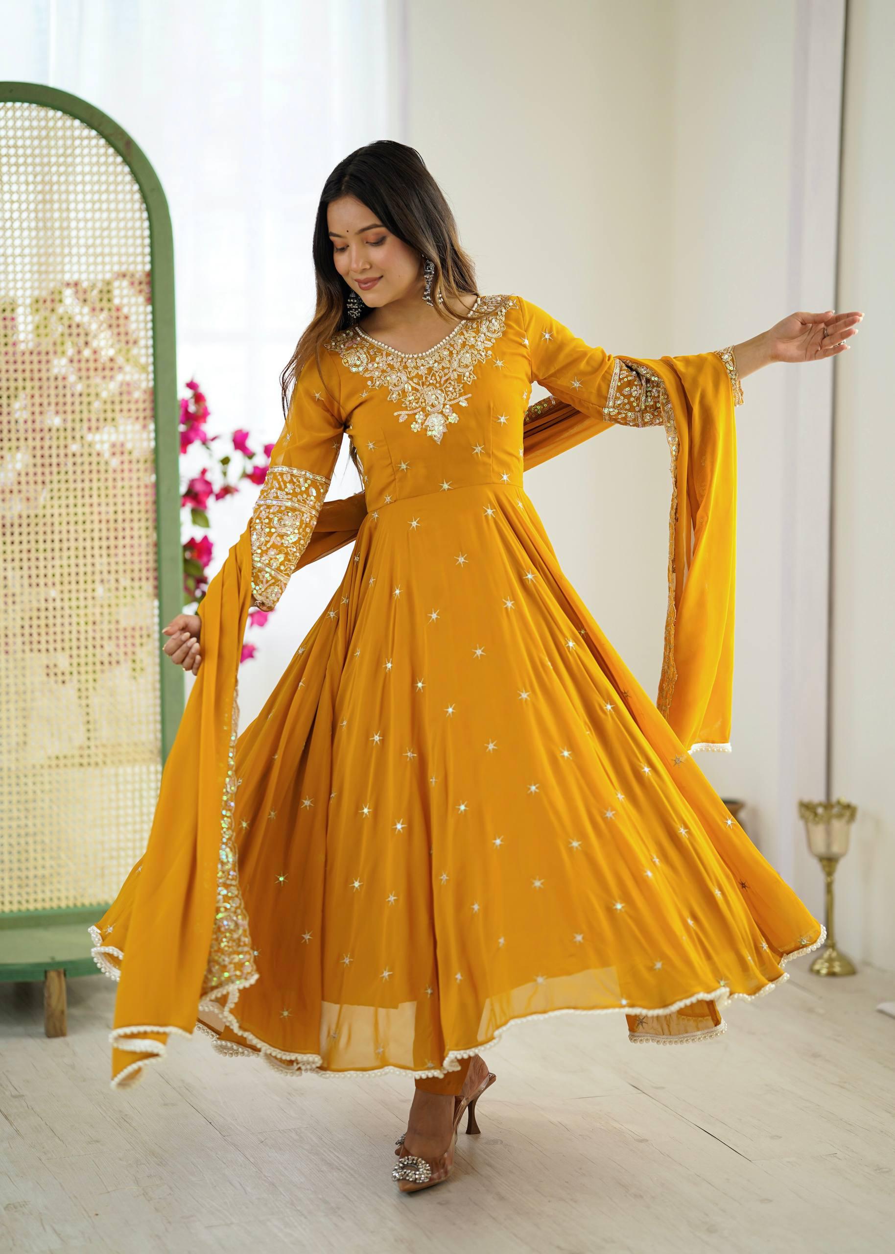 Anarkali Three Piece Set