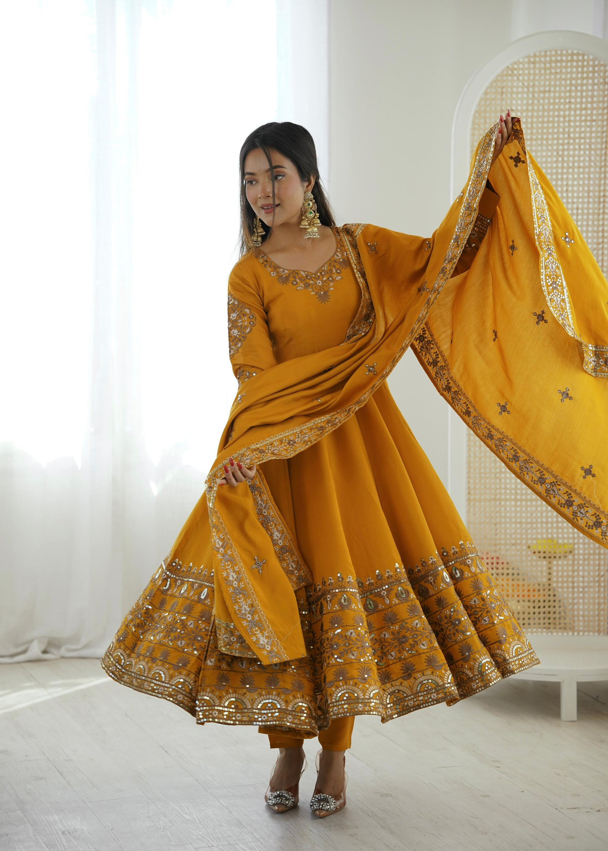 Anarkali Three Piece Set