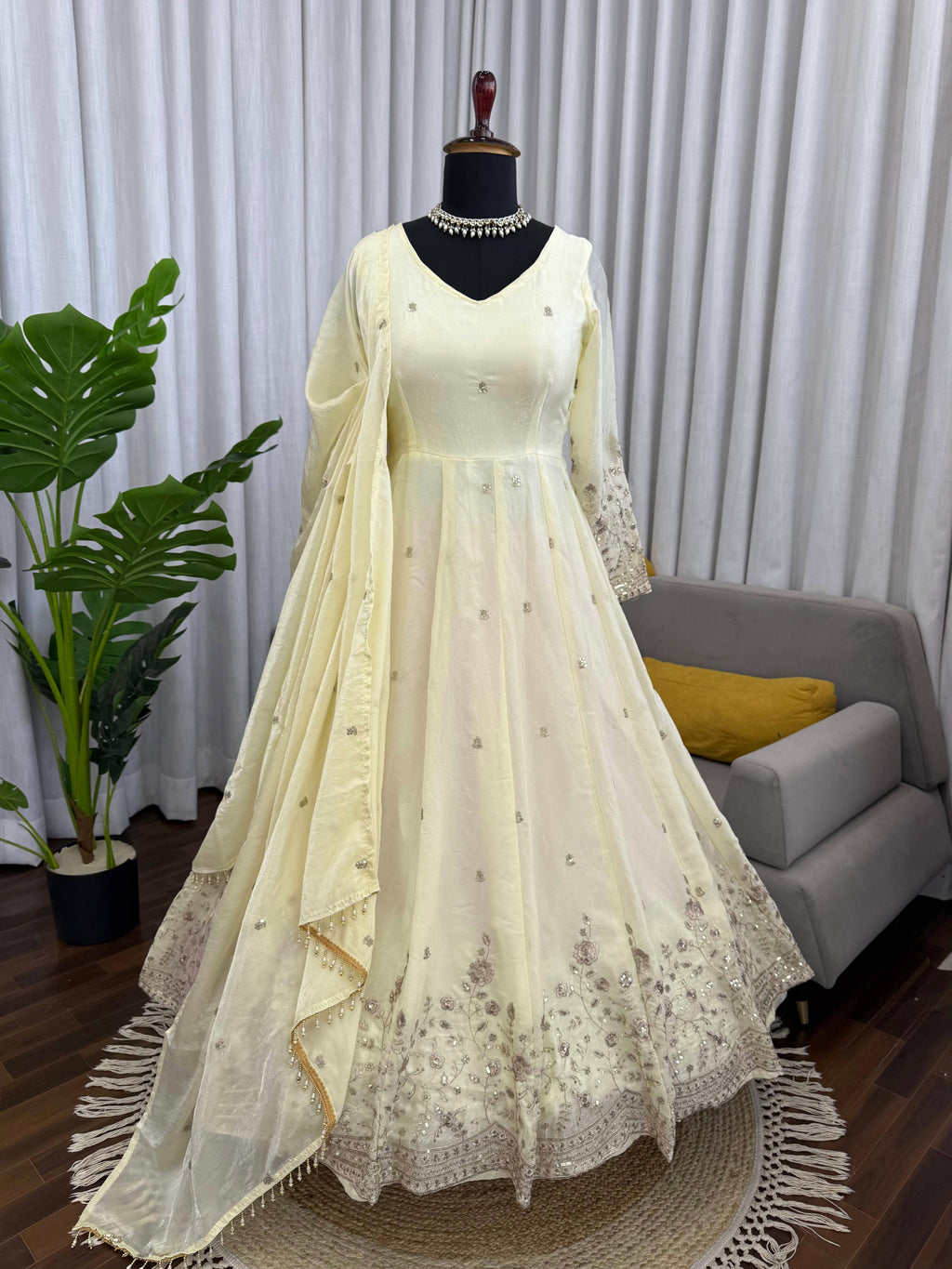 GOWN -PARTY WEAR WOMEN 3-piece set