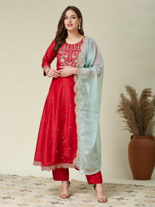 Anarkali kurti pant set