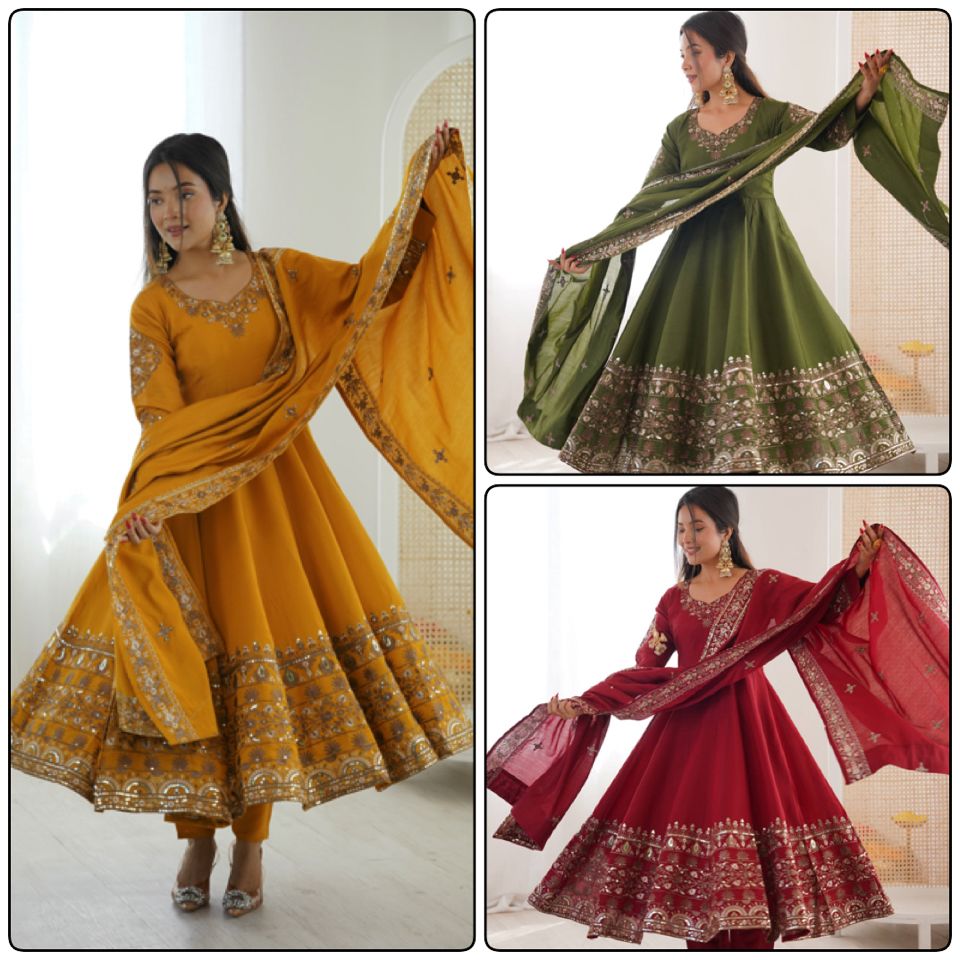 Anarkali Three Piece Set