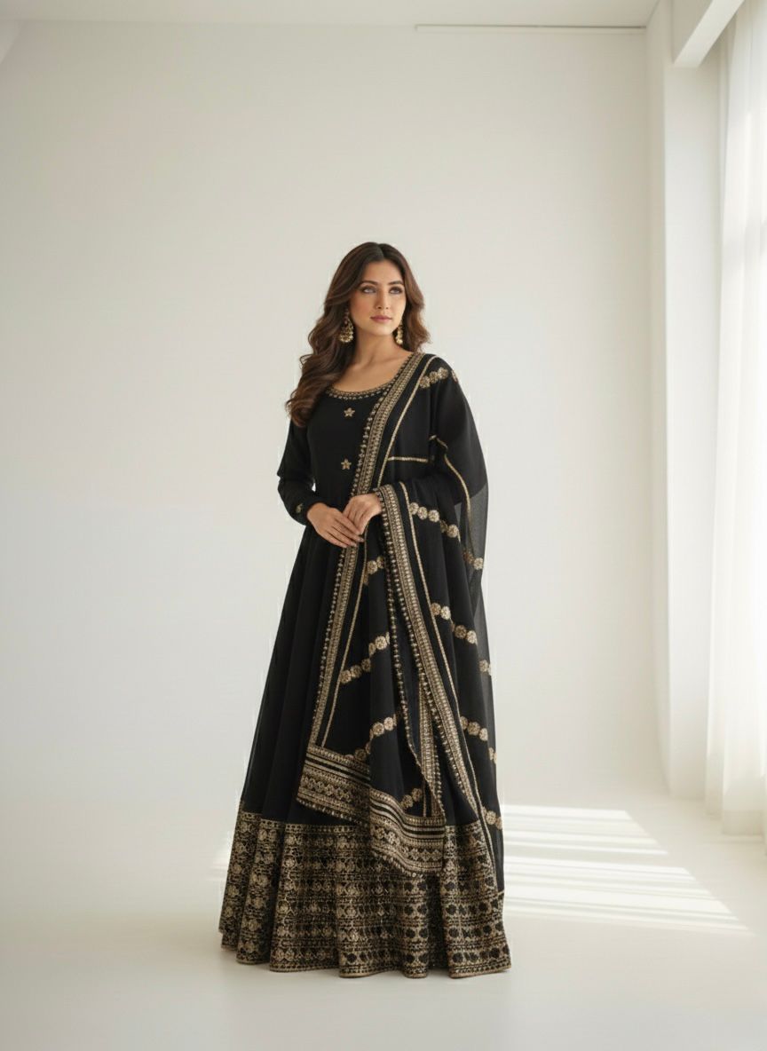 Gown Febrics Chinon Silk Heavy