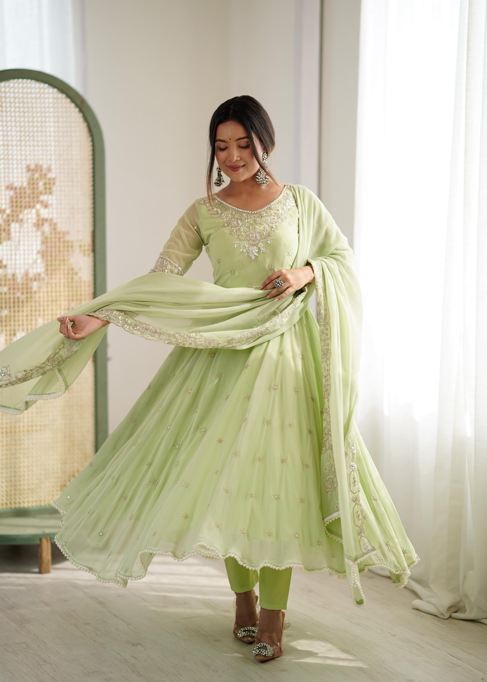 Anarkali Three Piece Set
